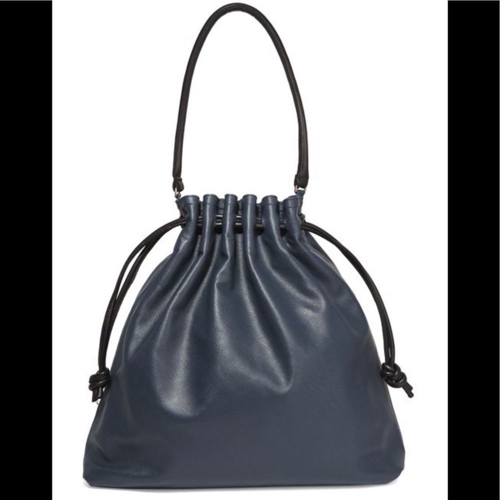 Clare V. Grand Henri in Navy Leather